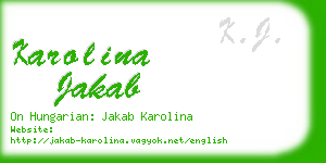 karolina jakab business card